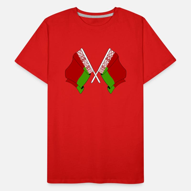 Two crossed flags of Belarus
