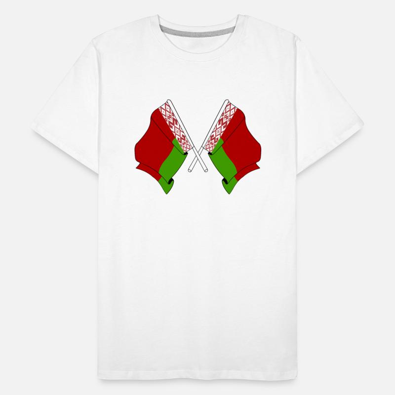 Two crossed flags of Belarus
