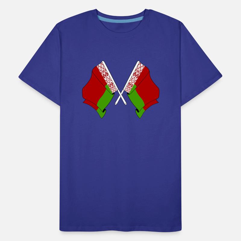 Two crossed flags of Belarus