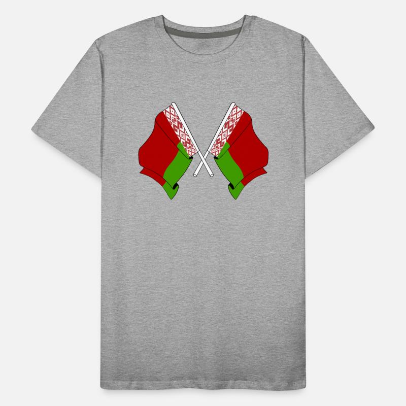 Two crossed flags of Belarus