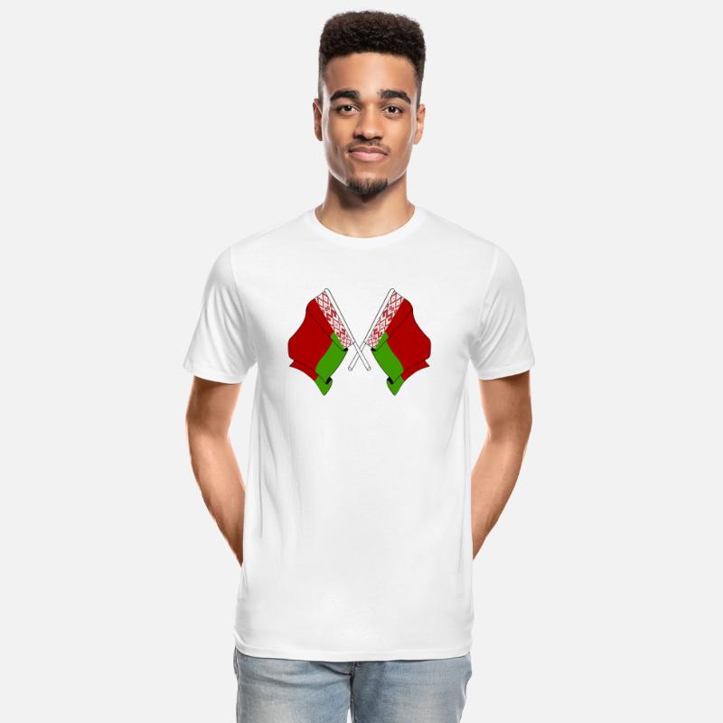 Two crossed flags of Belarus