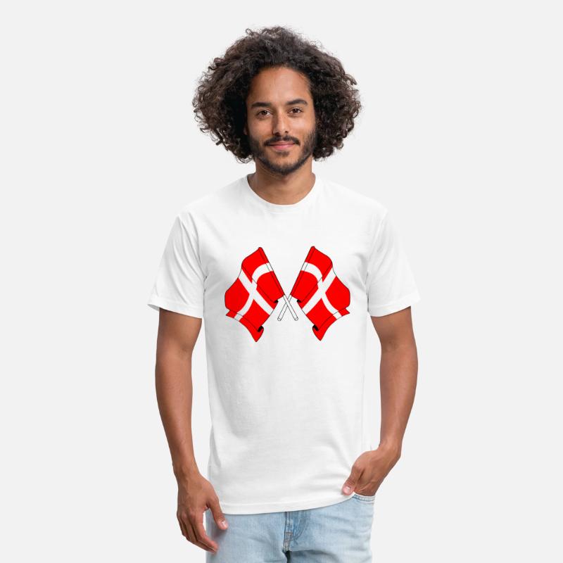 Two flags of Denmark crossed