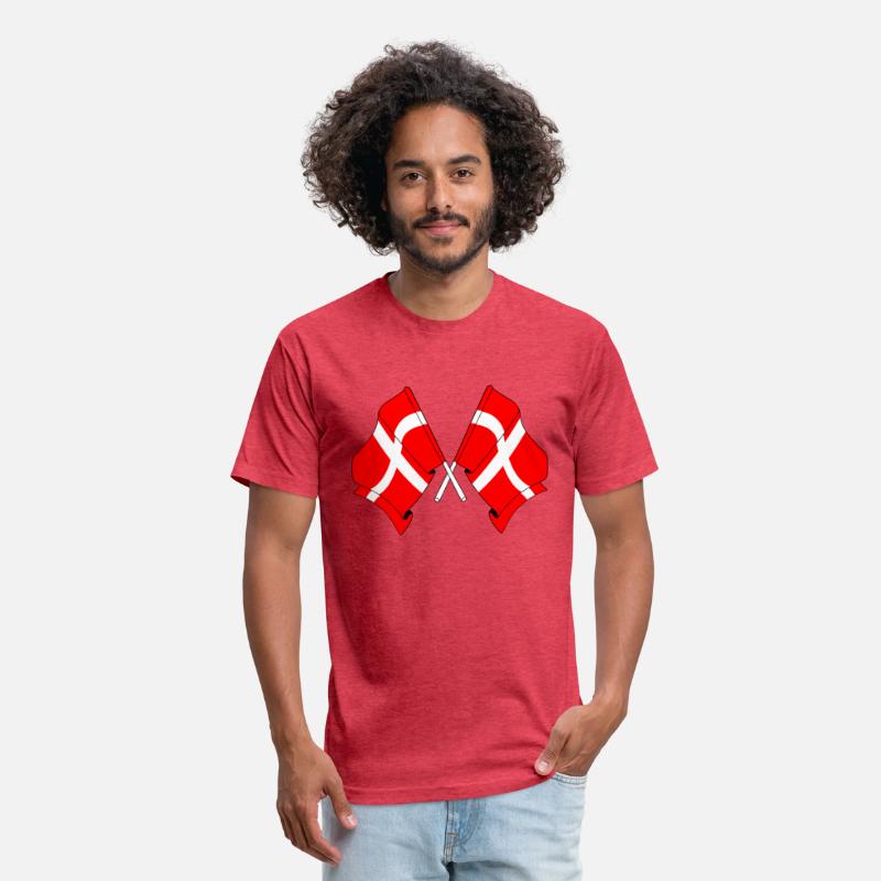 Two flags of Denmark crossed