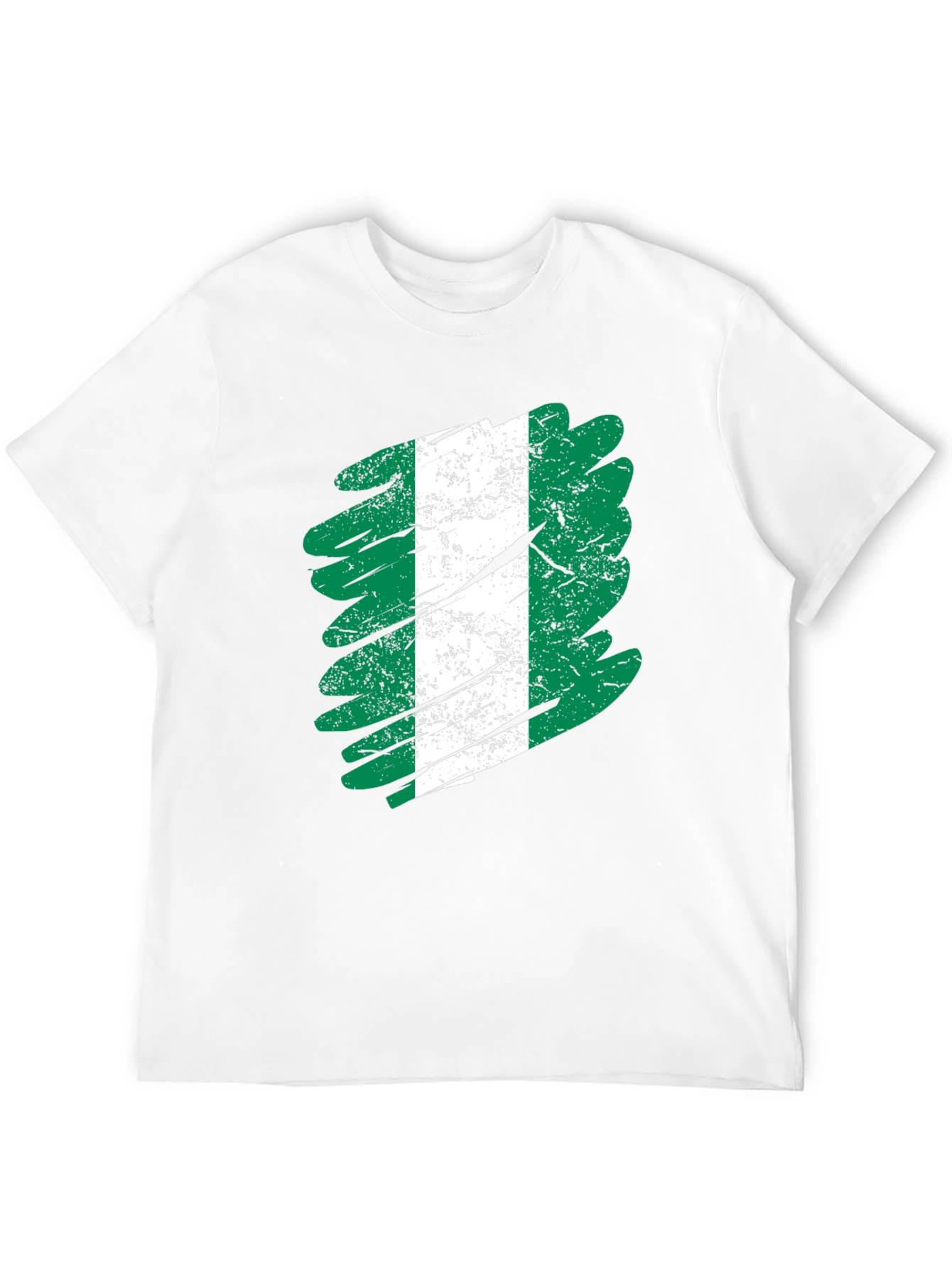 Nigeria Flag Brush Stroke T-Shirt