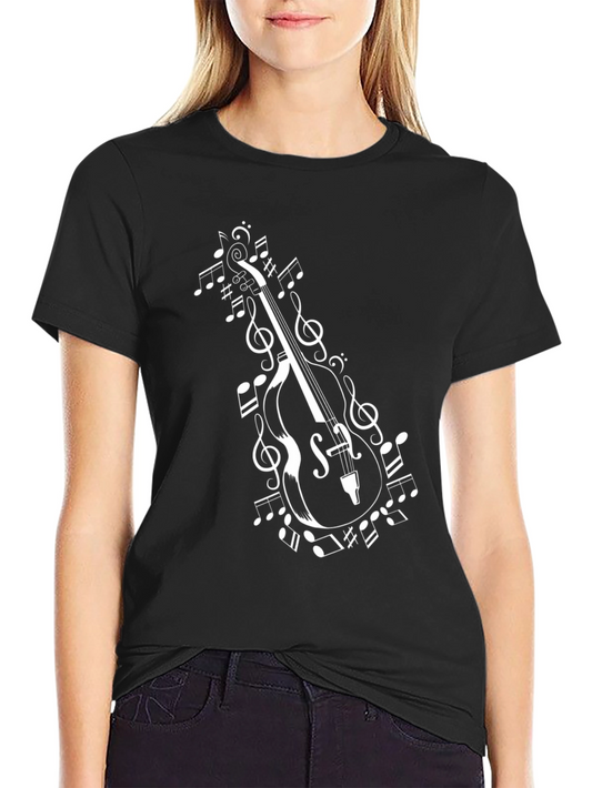 Musical Bass T-Shirt - Black Cotton Tee