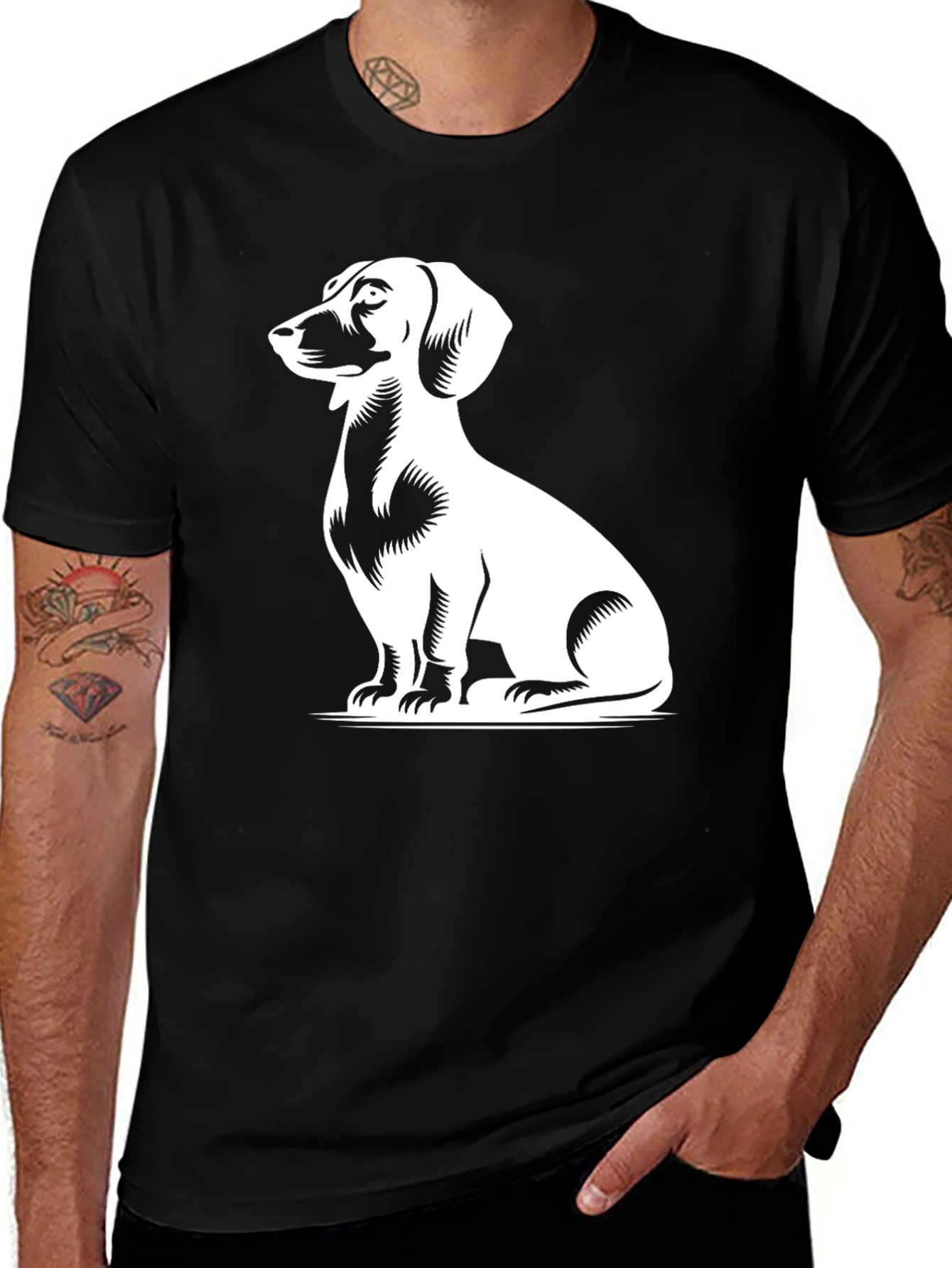 Dachshund Graphic Tee - Stylish Dog Lover Shirt