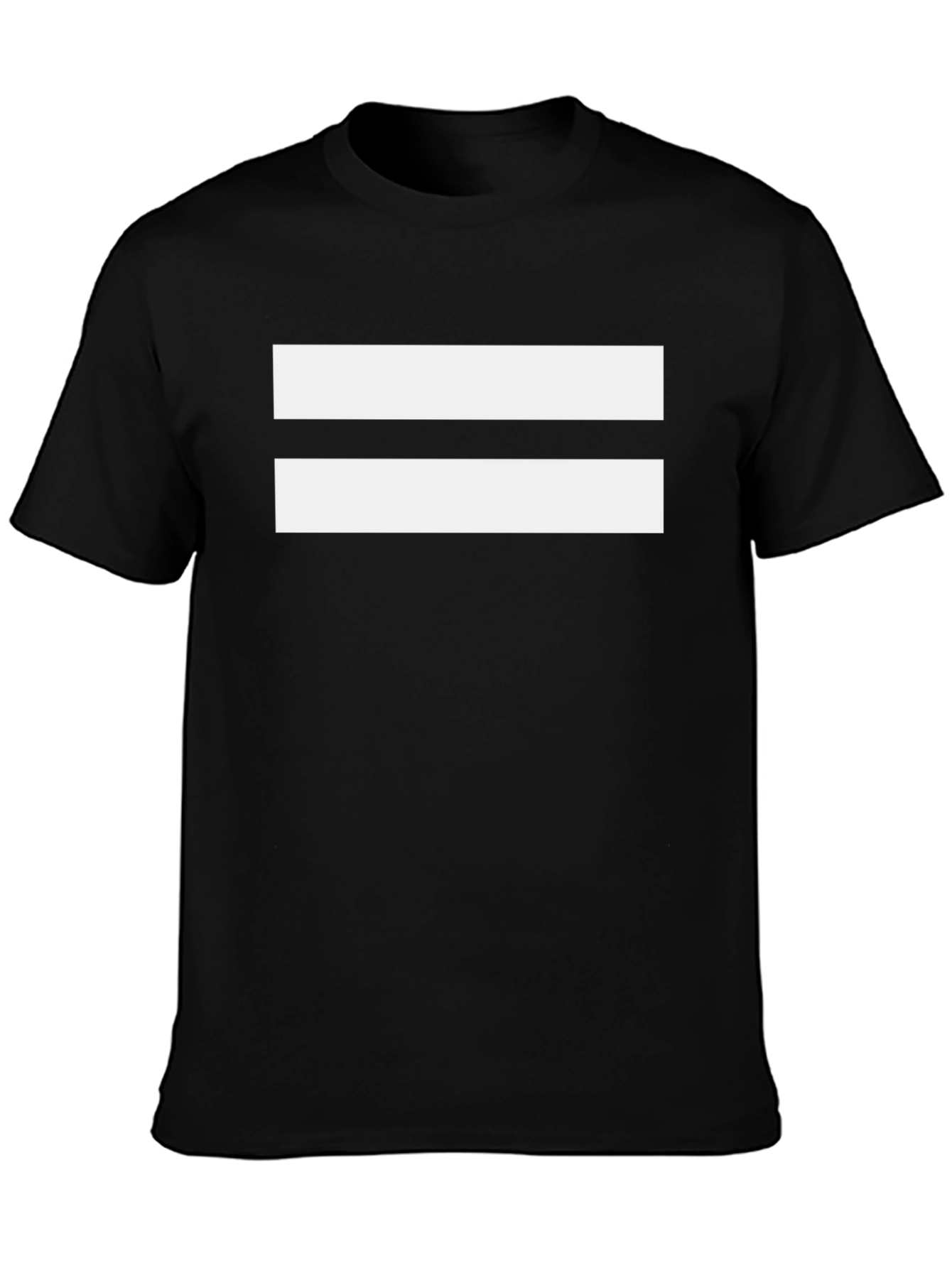 Bold Black T-Shirt with White Equality Symbol