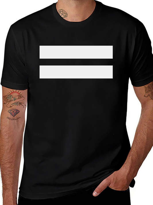 Bold Black T-Shirt with White Equality Symbol