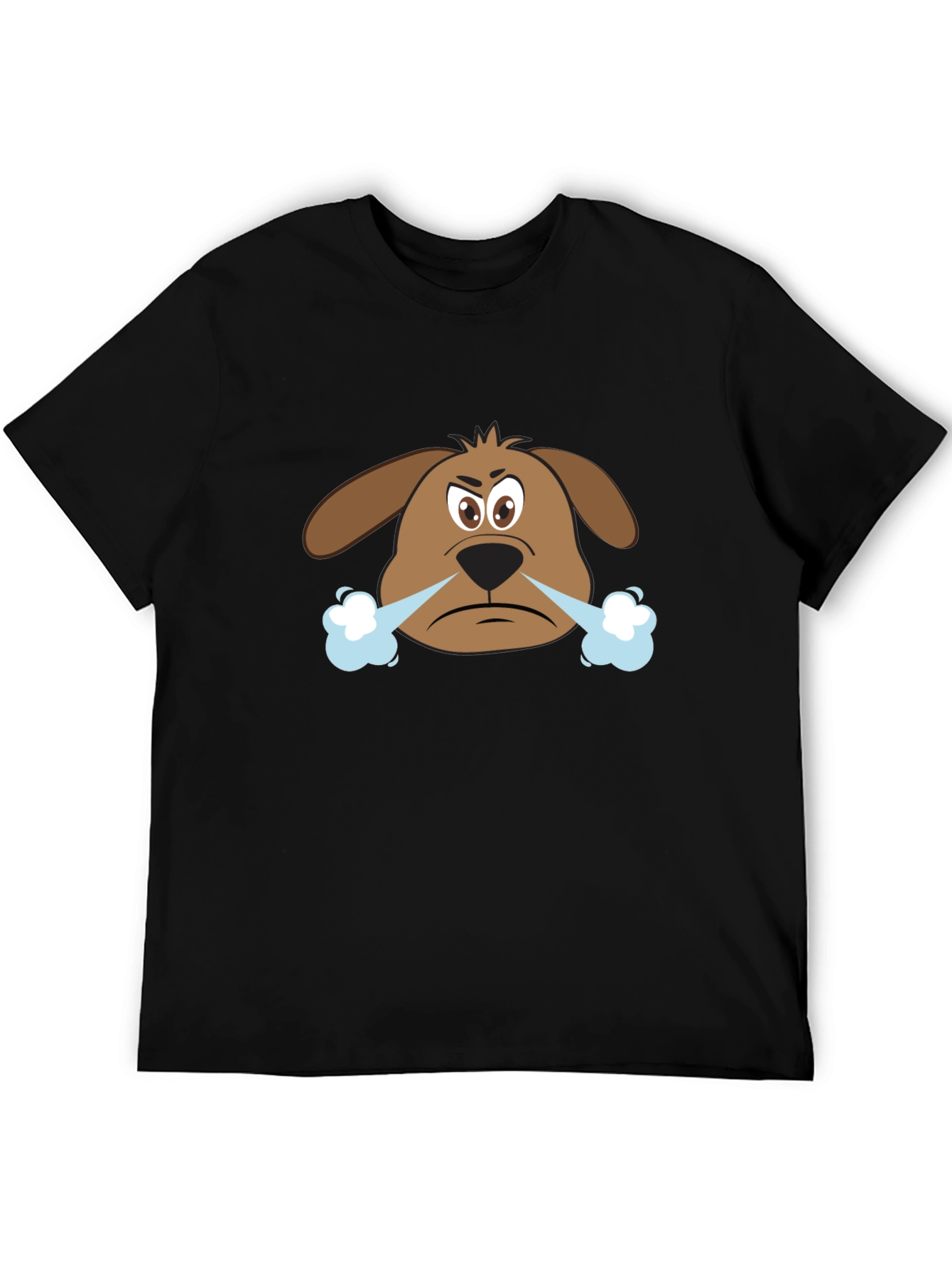 Angry Dog Graphic Tee - Black Cotton T-Shirt