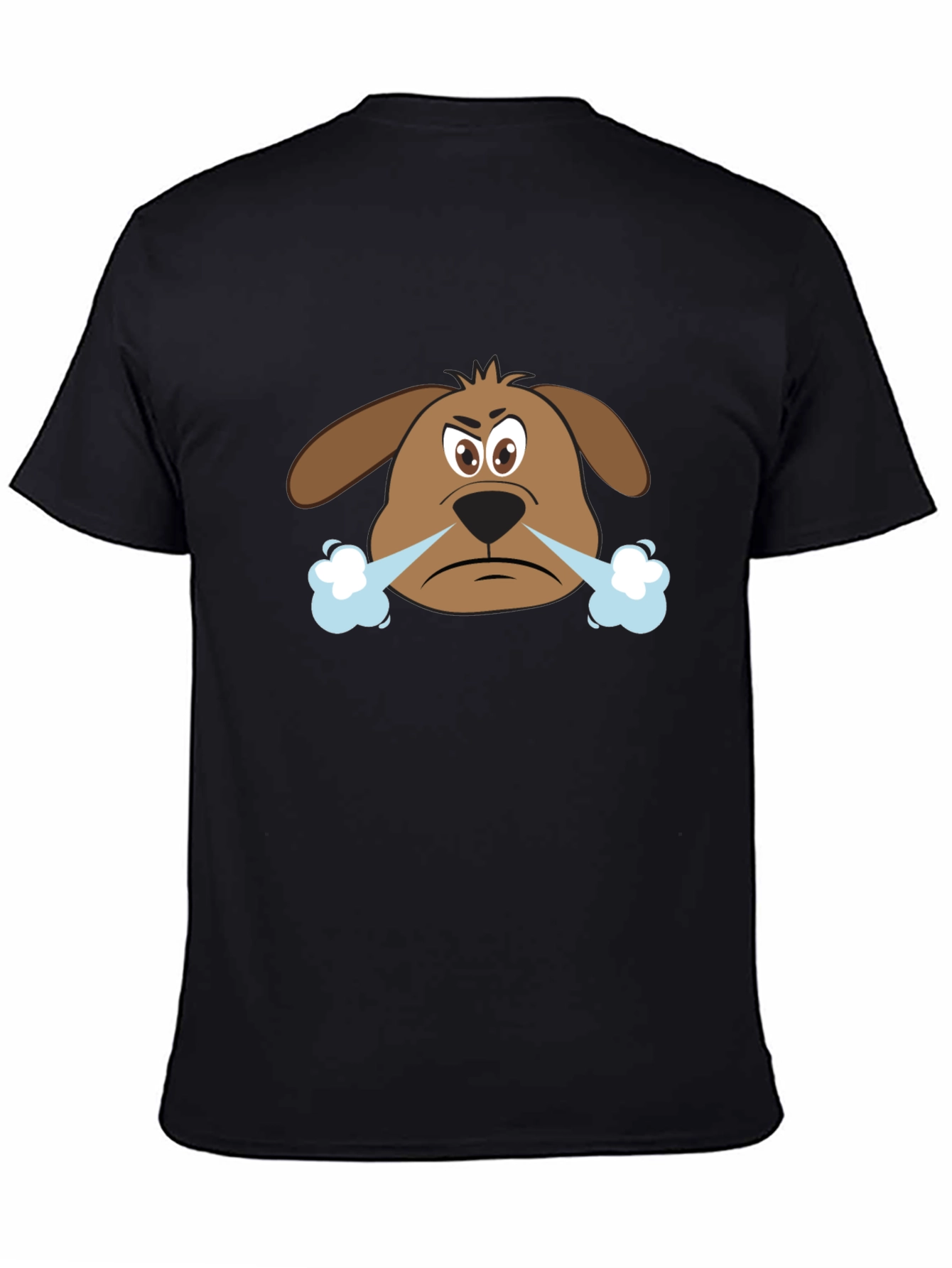 Angry Dog Graphic Tee - Black Cotton T-Shirt