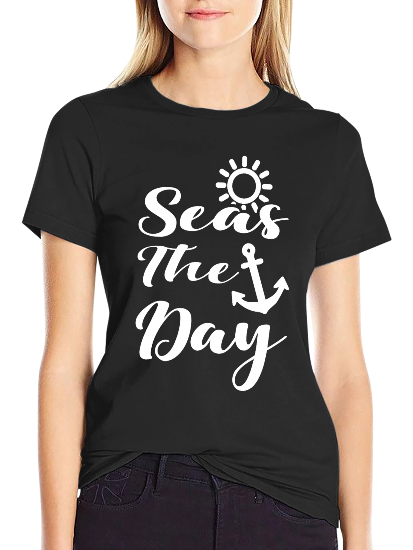 Seas The Day Graphic T-Shirt - Summer Nautical Theme