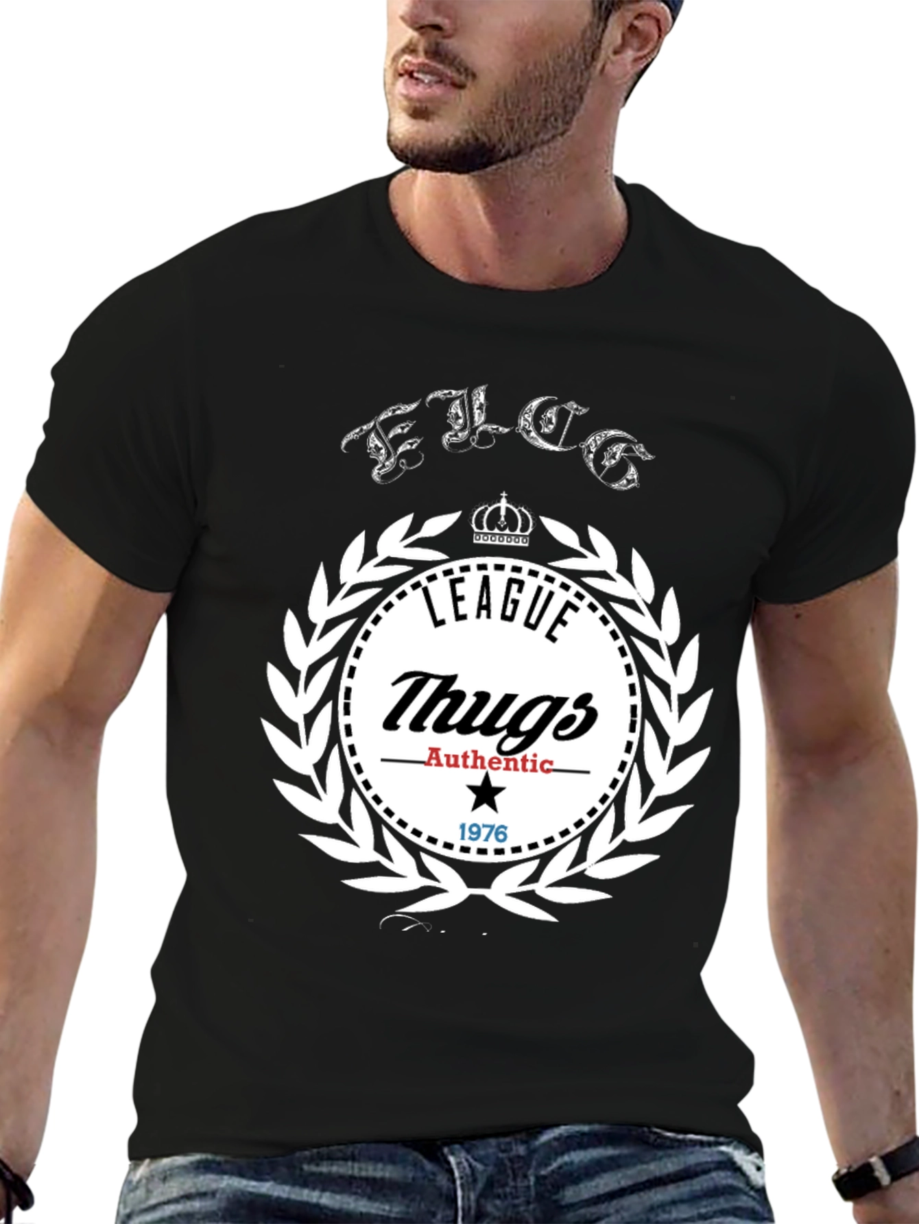League Thugs Authentic 1976 Black T-Shirt