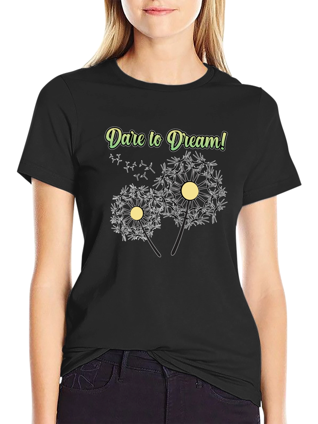 Dare to Dream Graphic Tee - Black