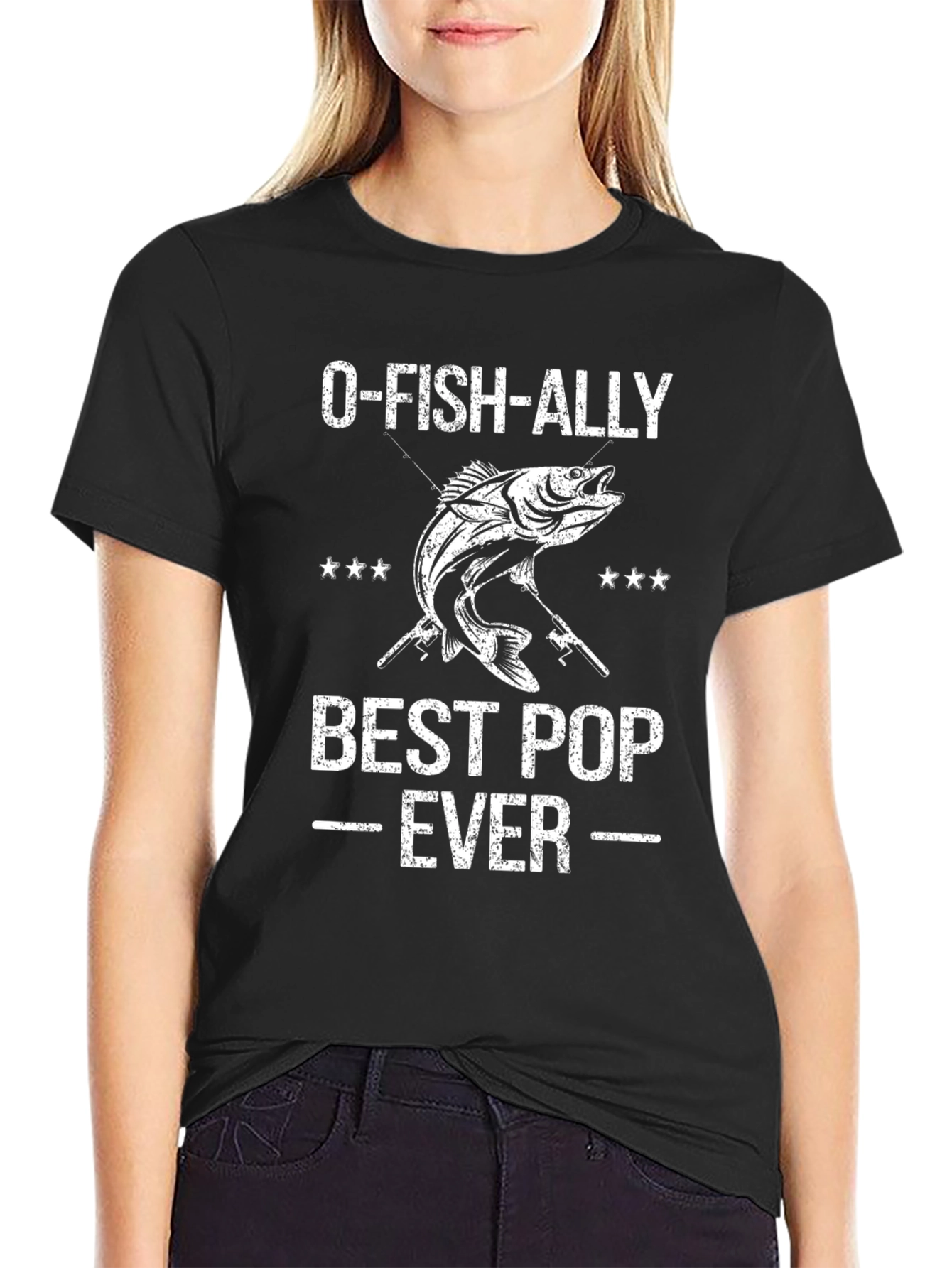 O-FISH-ALLY Best Pop Ever Black T-Shirt