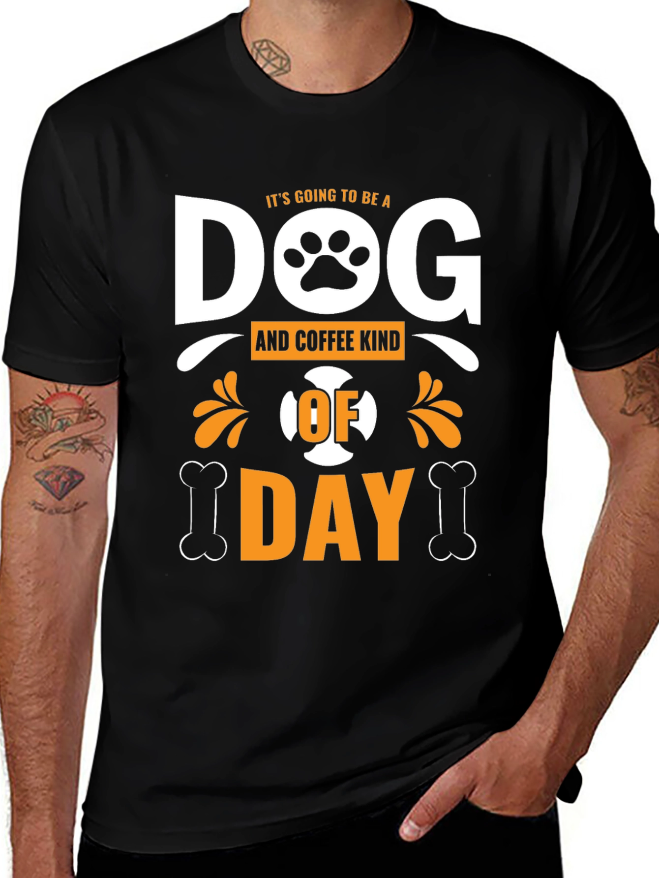 Dog & Coffee Kind of Day Graphic T-Shirt