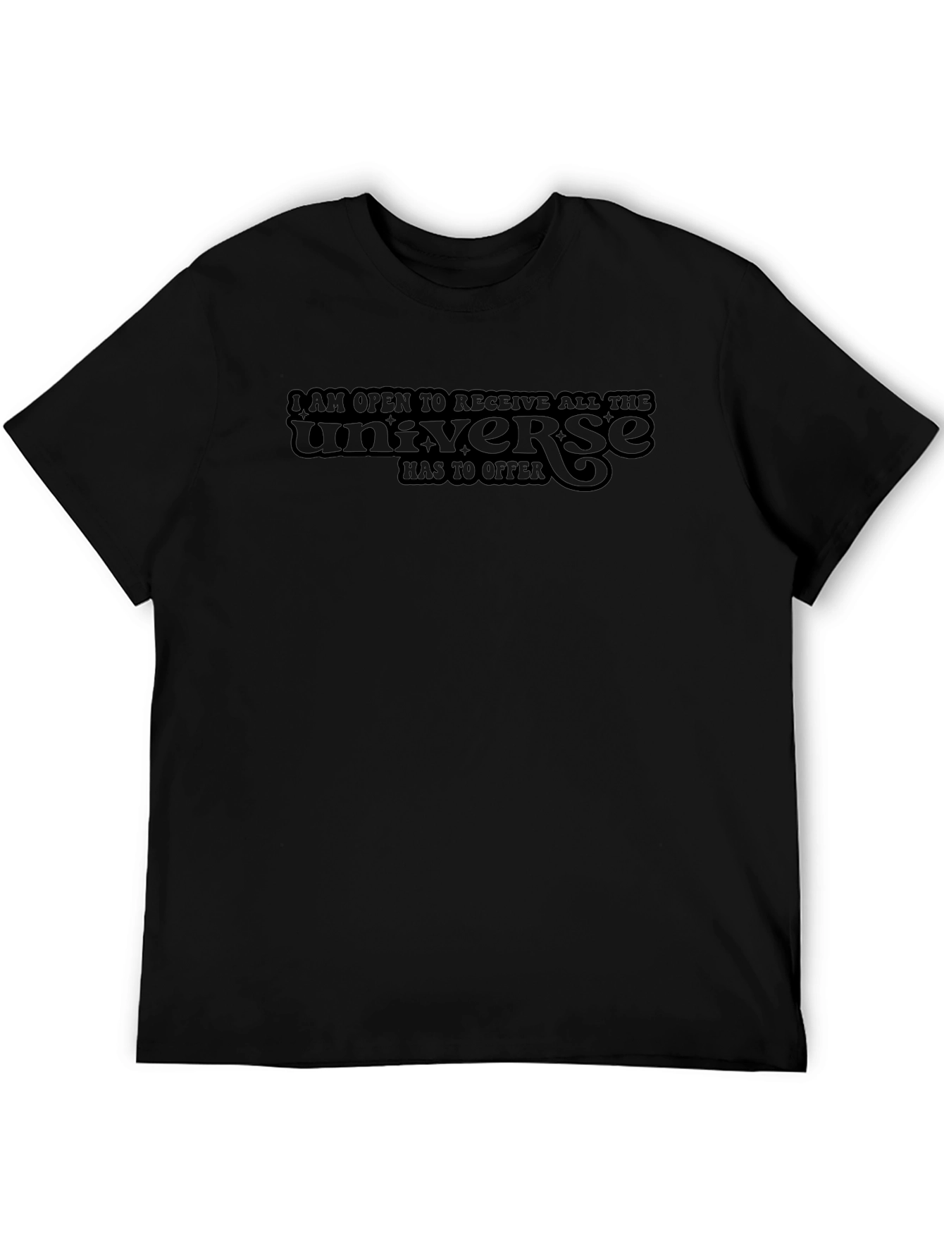Universe Positive Affirmation Black T-Shirt