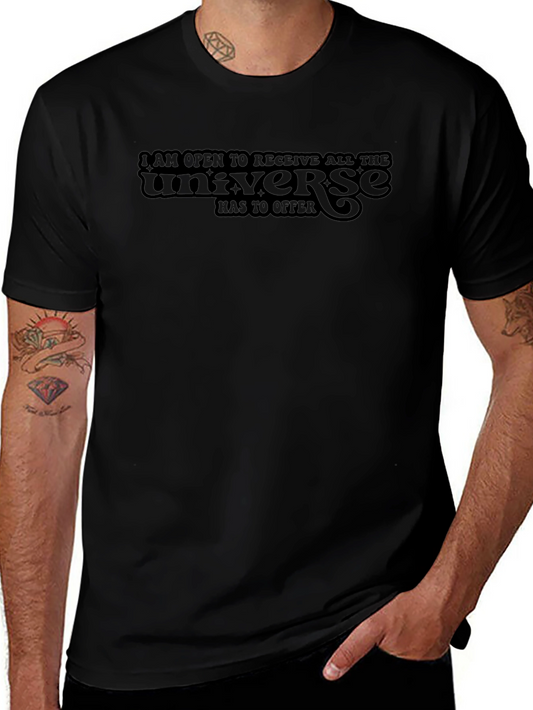 Universe Positive Affirmation Black T-Shirt