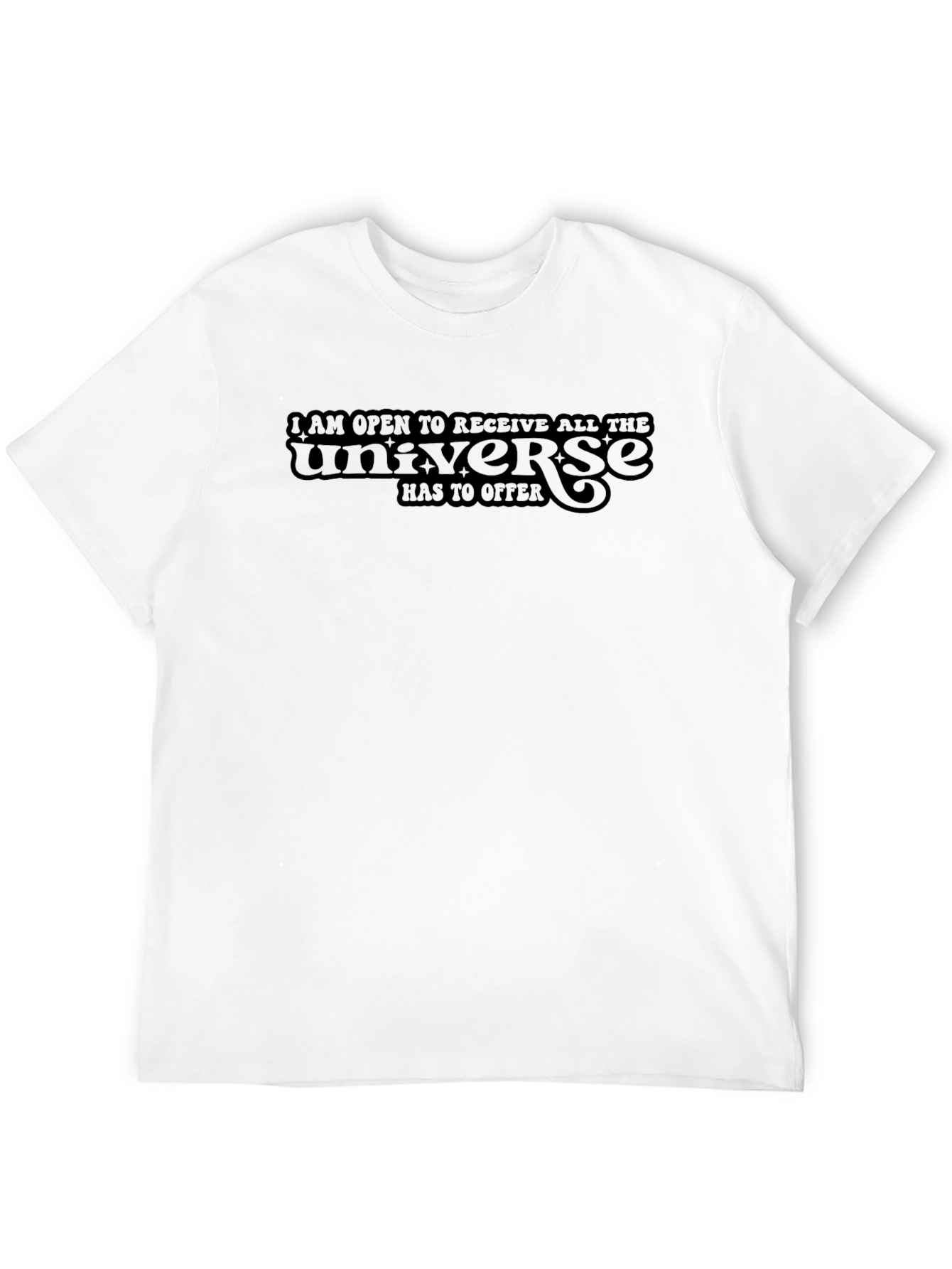 Universe Positive Affirmation Black T-Shirt
