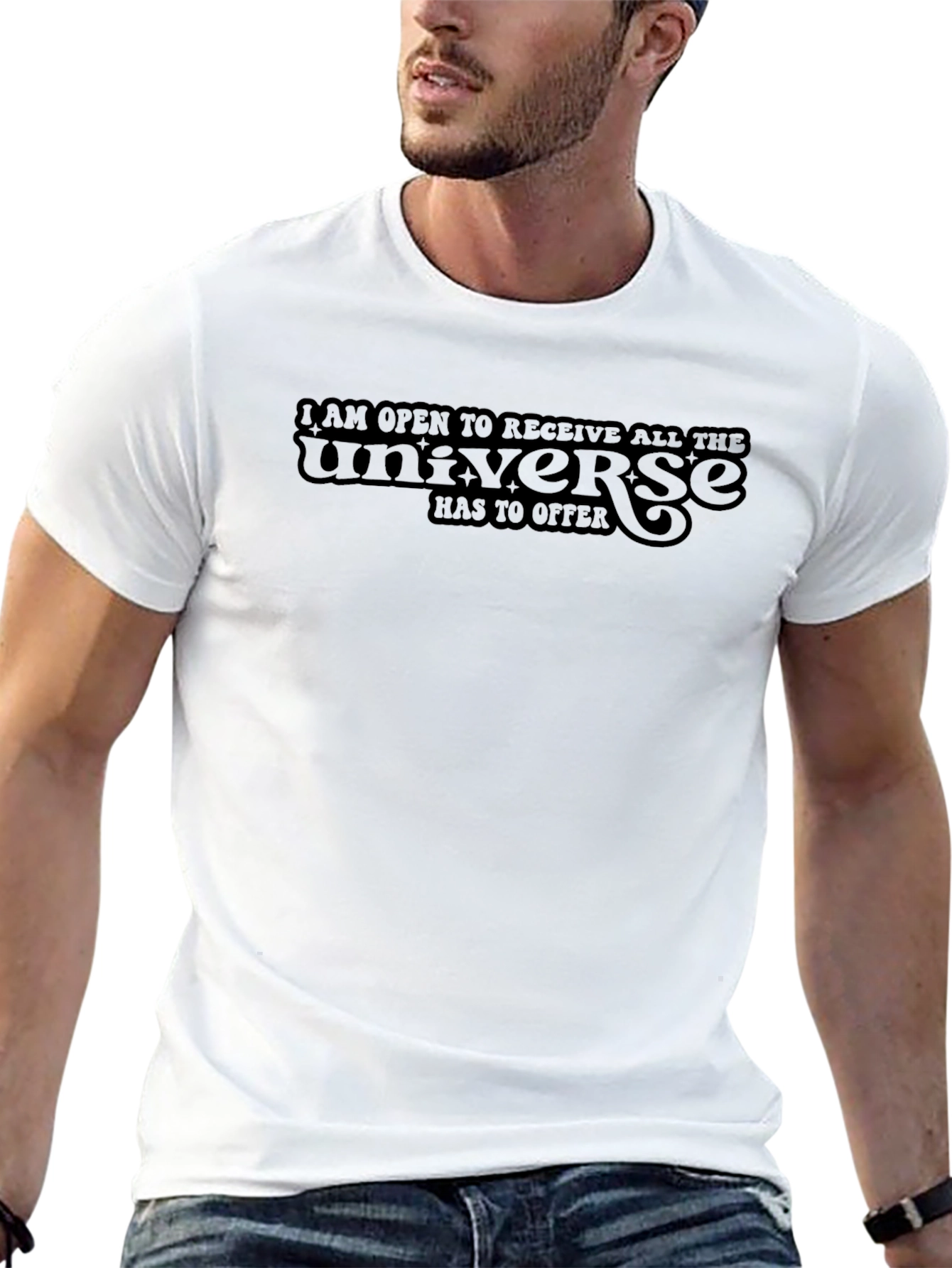 Universe Positive Affirmation Black T-Shirt