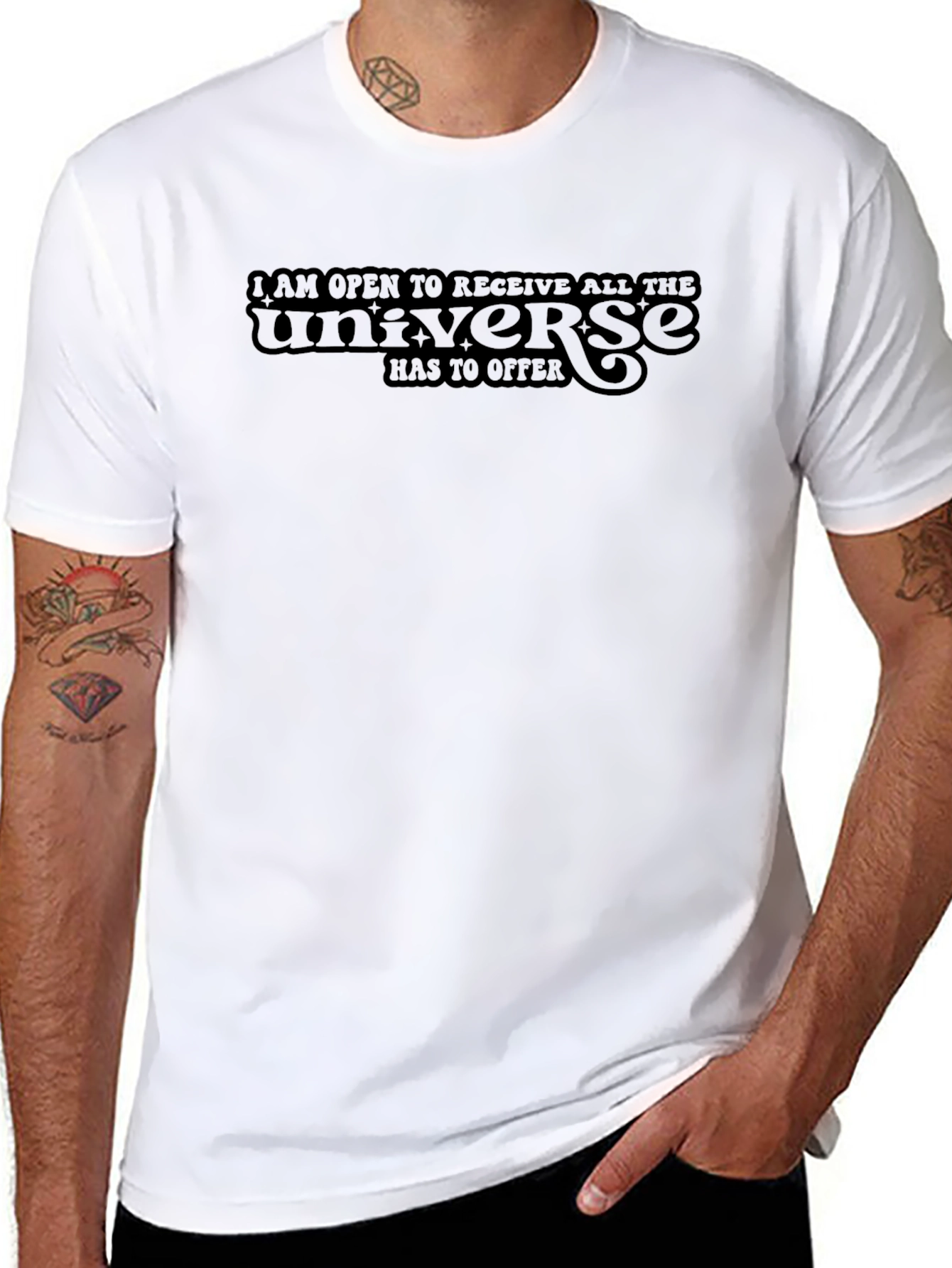 Universe Positive Affirmation Black T-Shirt