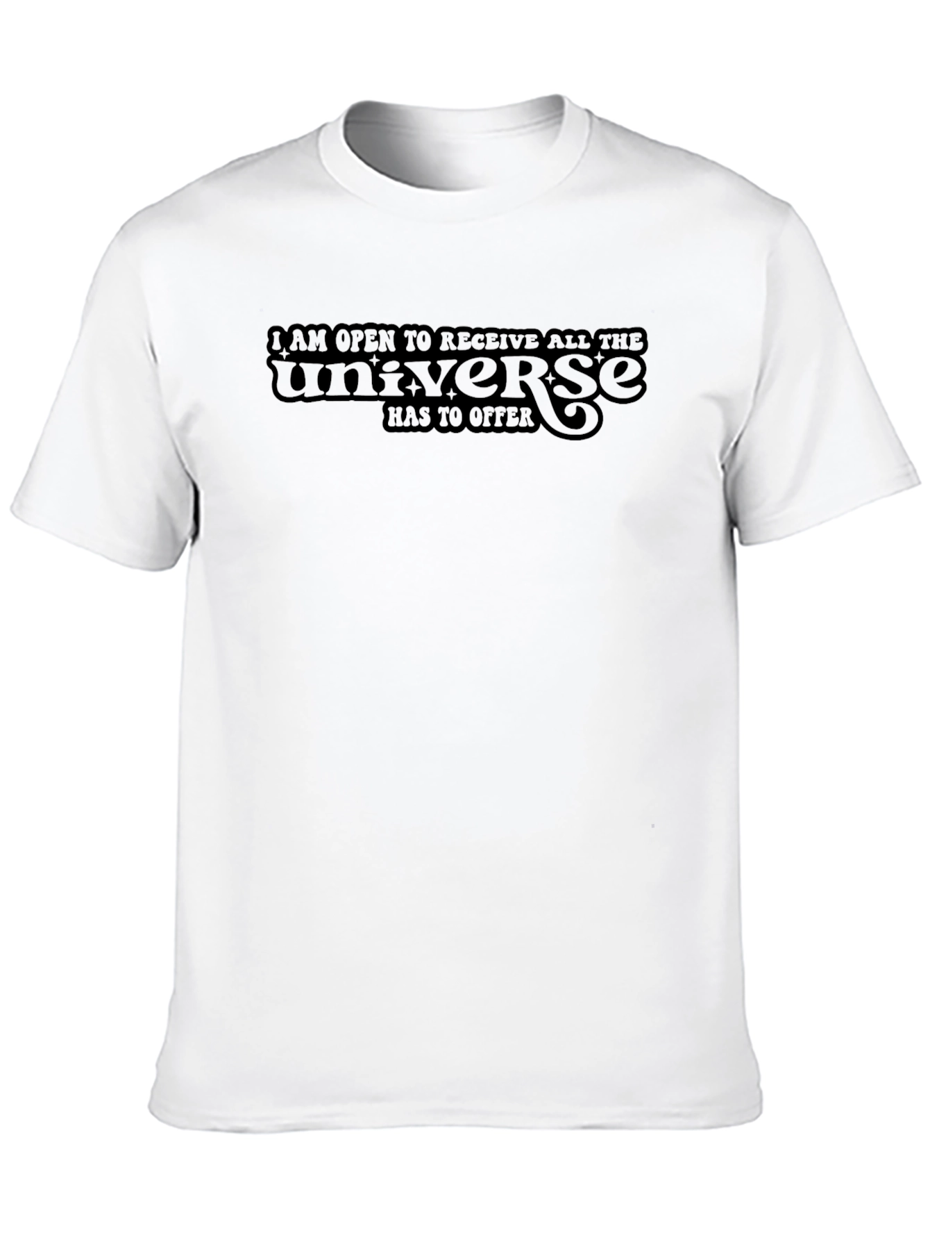 Universe Positive Affirmation Black T-Shirt