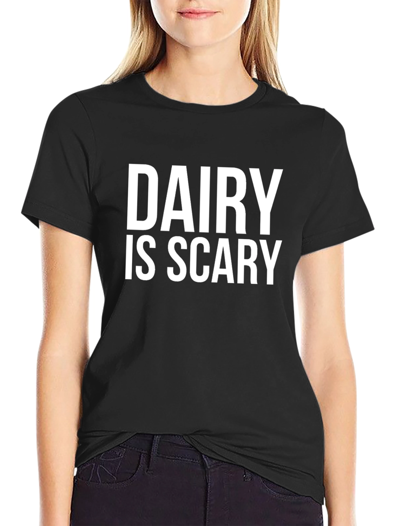 Dairy is Scary Black Graphic Tee