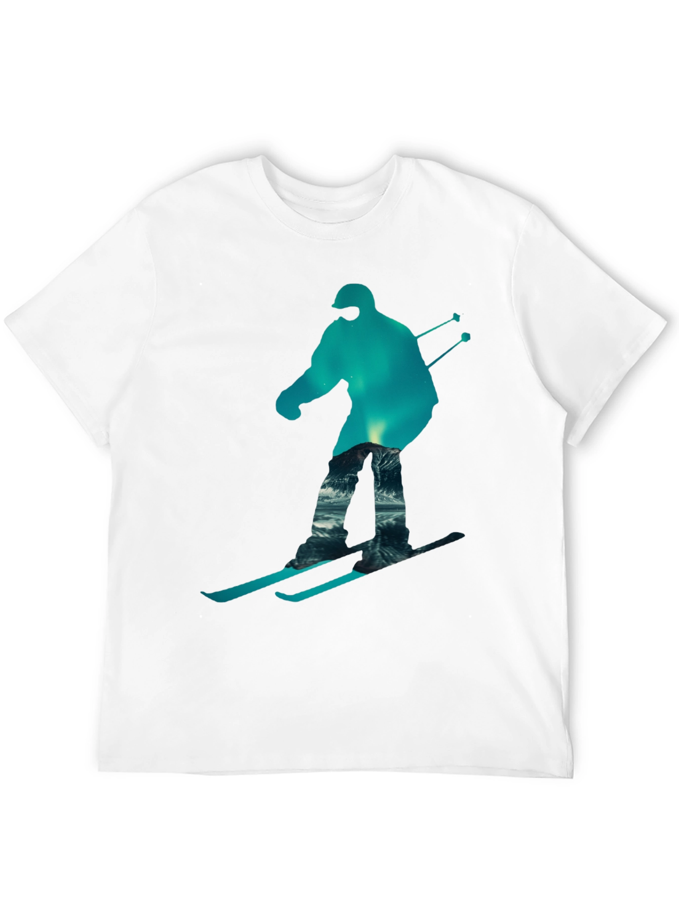 Skier Silhouette Graphic T-Shirt