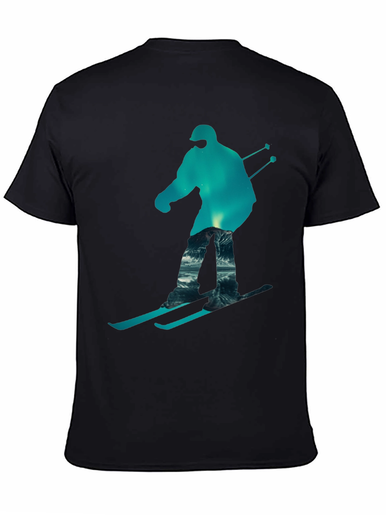 Skier Silhouette Graphic T-Shirt