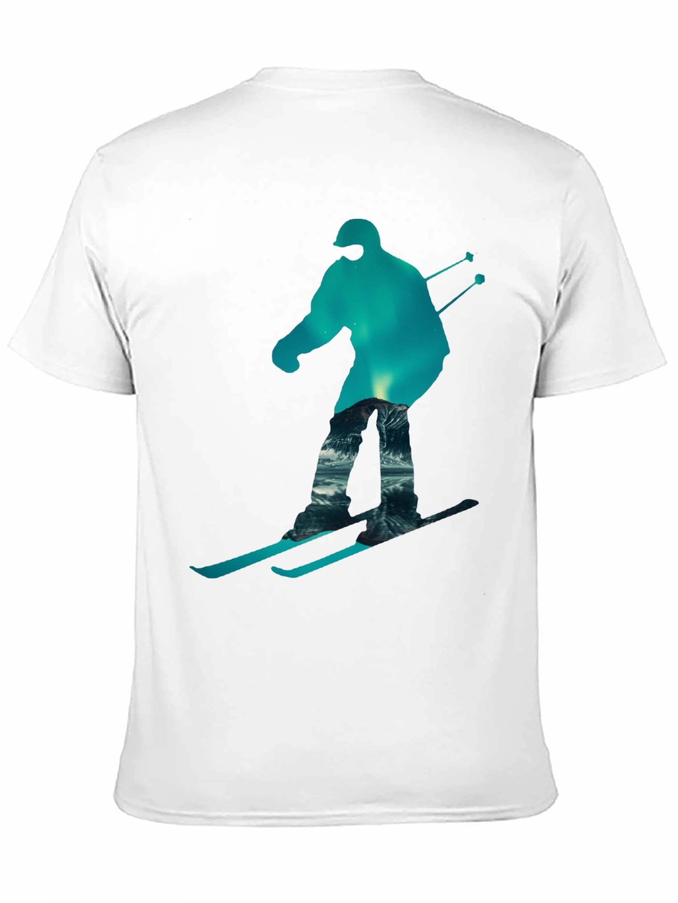 Skier Silhouette Graphic T-Shirt