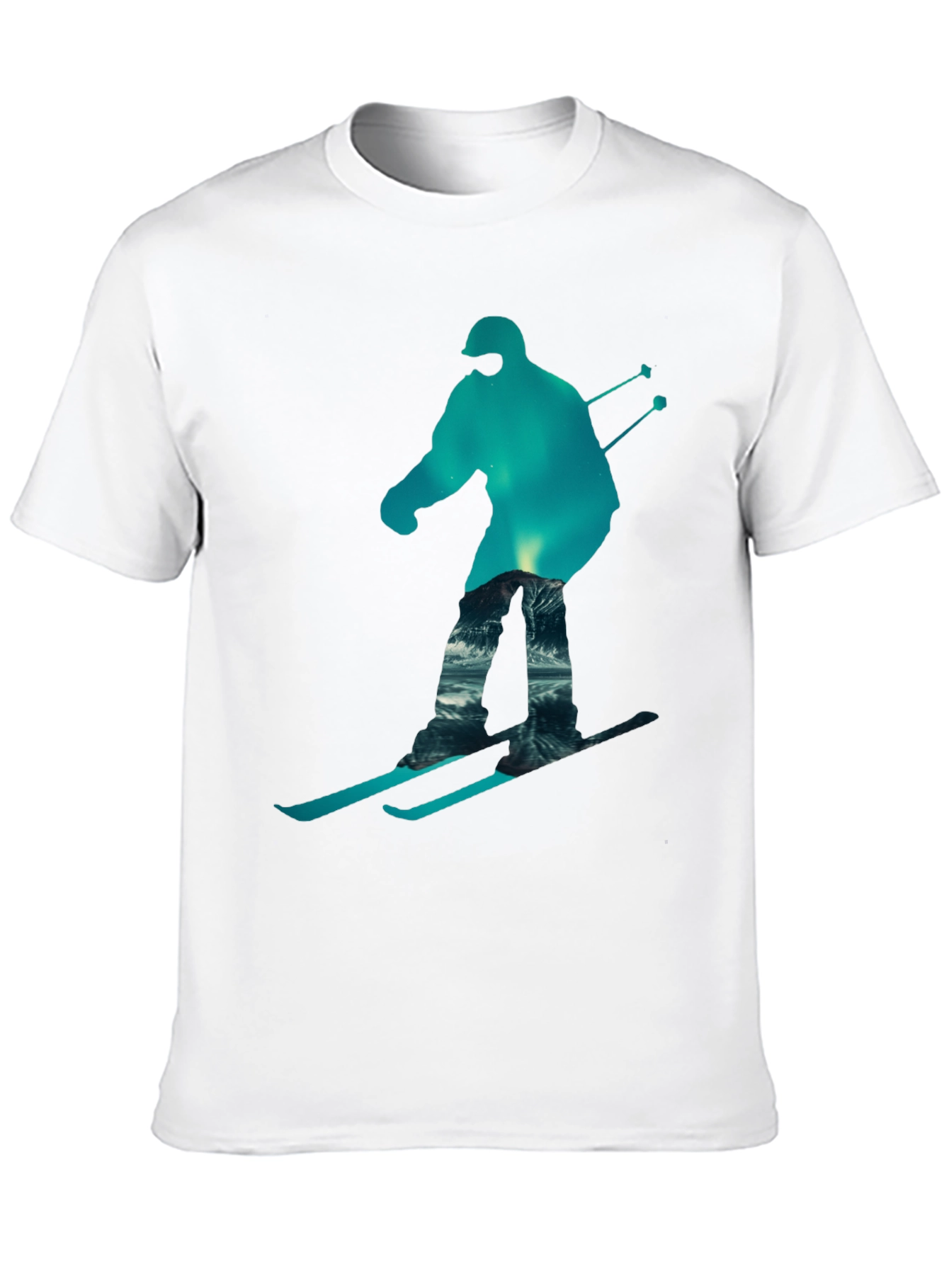 Skier Silhouette Graphic T-Shirt
