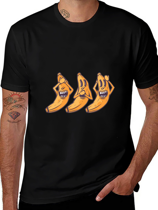 Funny Banana Graphic Tee - Hear See Speak No Evil
