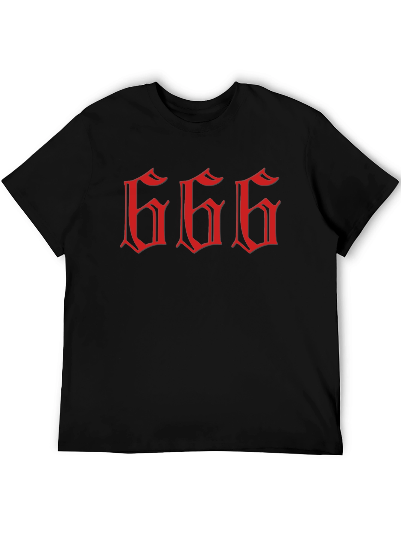 Mens Graphic Tee - Red 666 Design