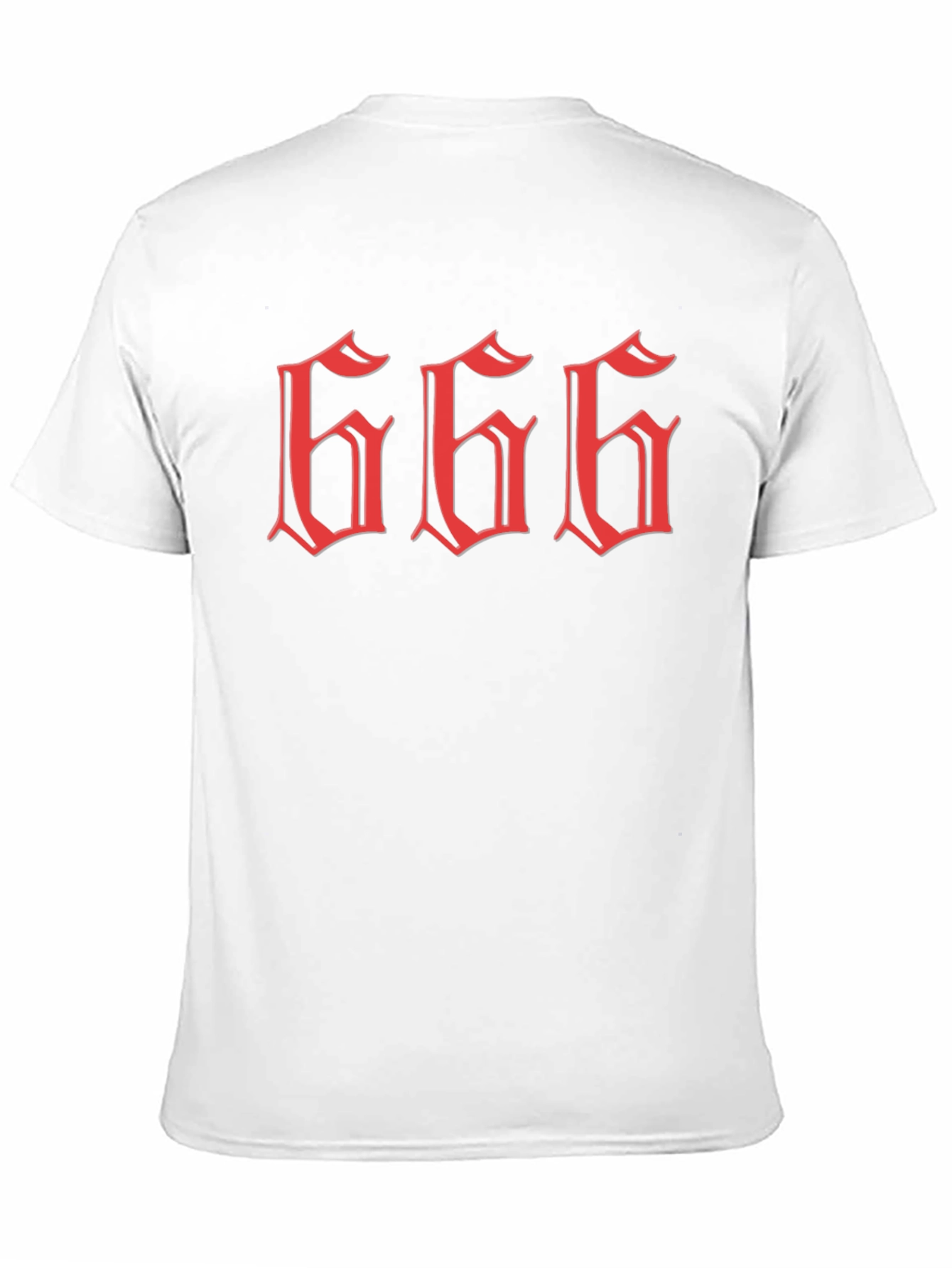 Mens Graphic Tee - Red 666 Design