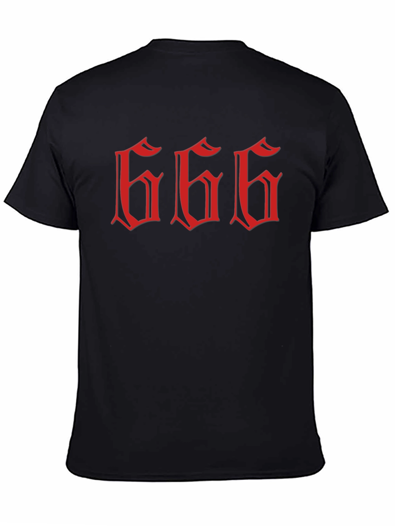 Mens Graphic Tee - Red 666 Design