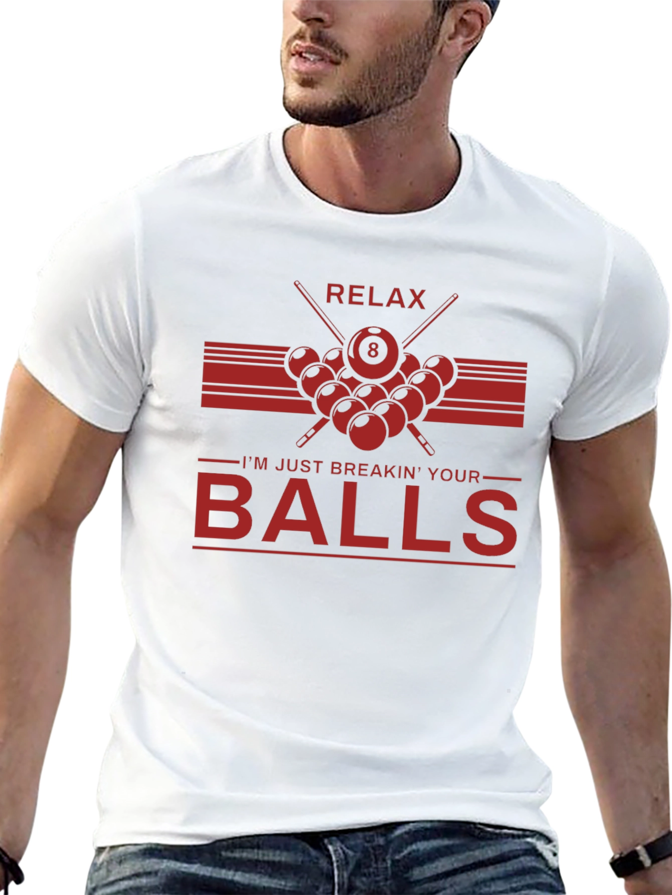 Relax Breakin Balls Graphic Tee - Billiards Shirt