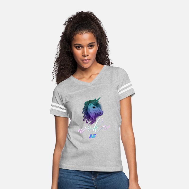 Unicorn with funny quote: WOKE AF