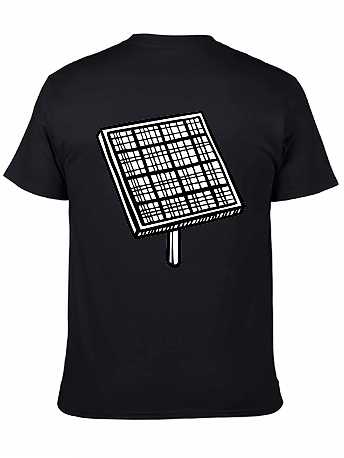 Solar Panel Graphic T-Shirt - Black Cotton Tee
