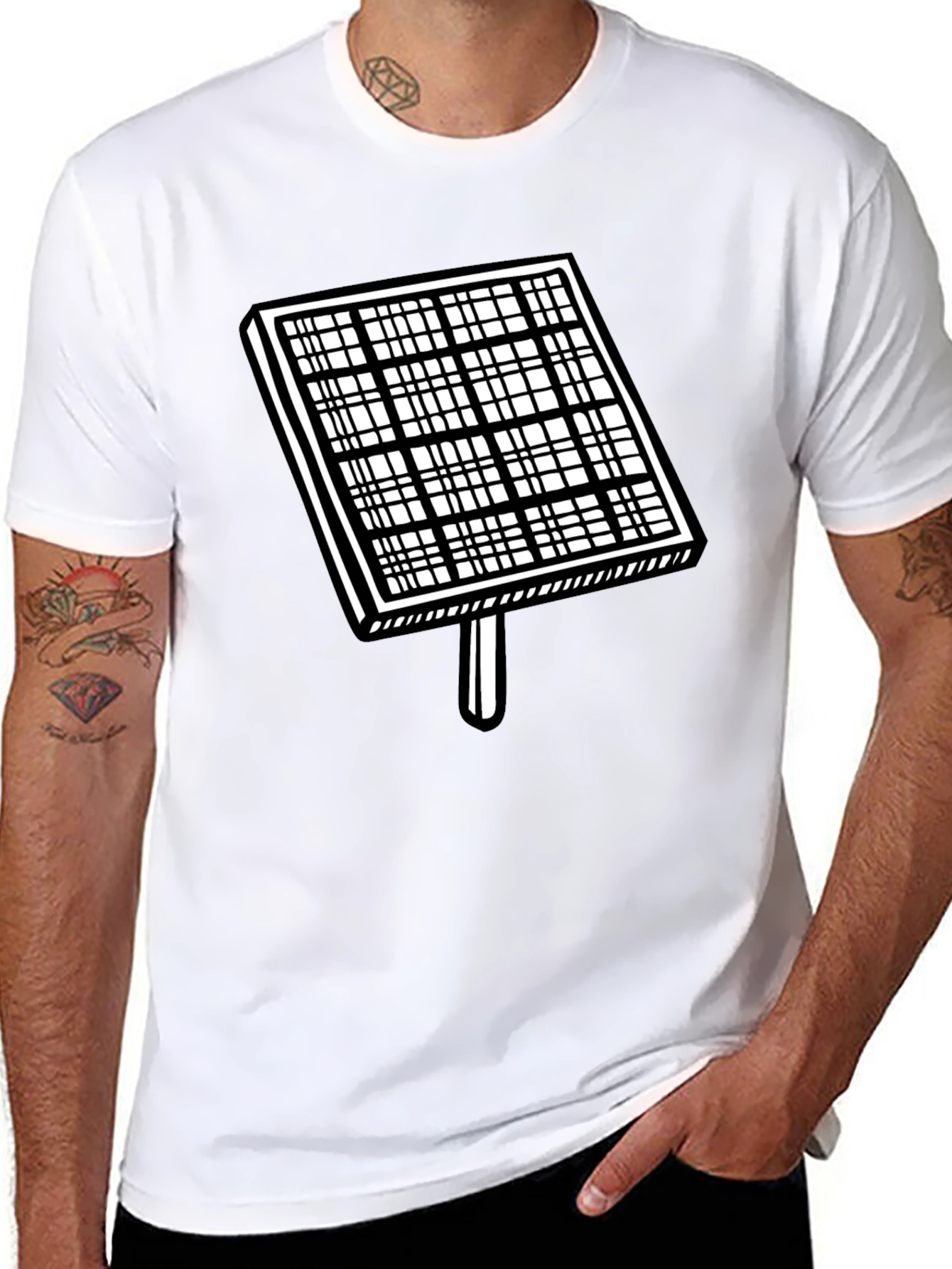 Solar Panel Graphic T-Shirt - Black Cotton Tee