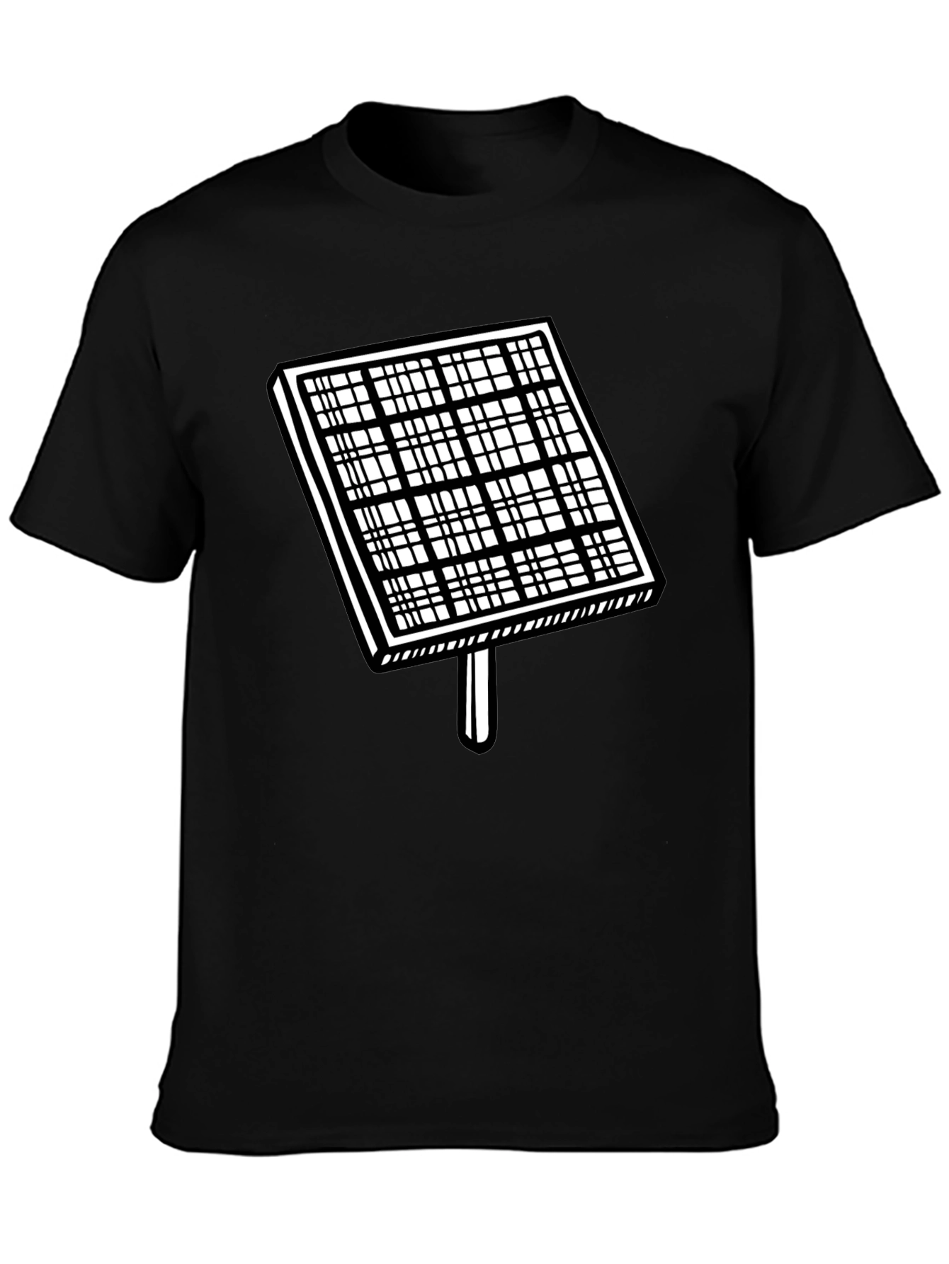 Solar Panel Graphic T-Shirt - Black Cotton Tee