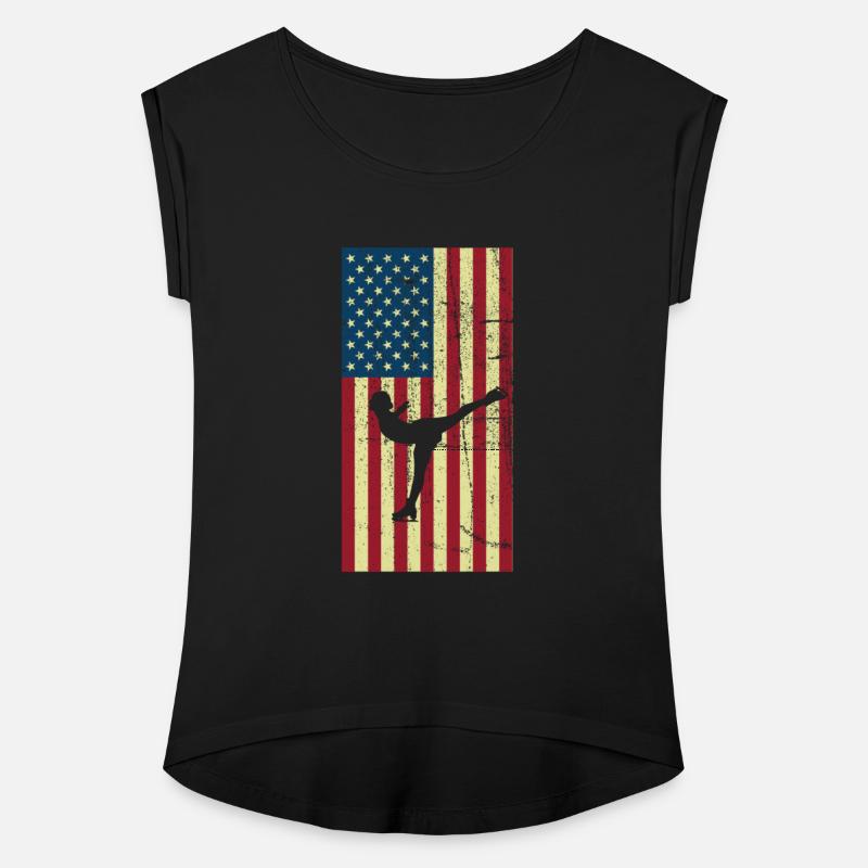 US flag Ice Skating