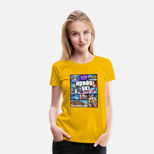 USA Apres Ski Comic Style Design