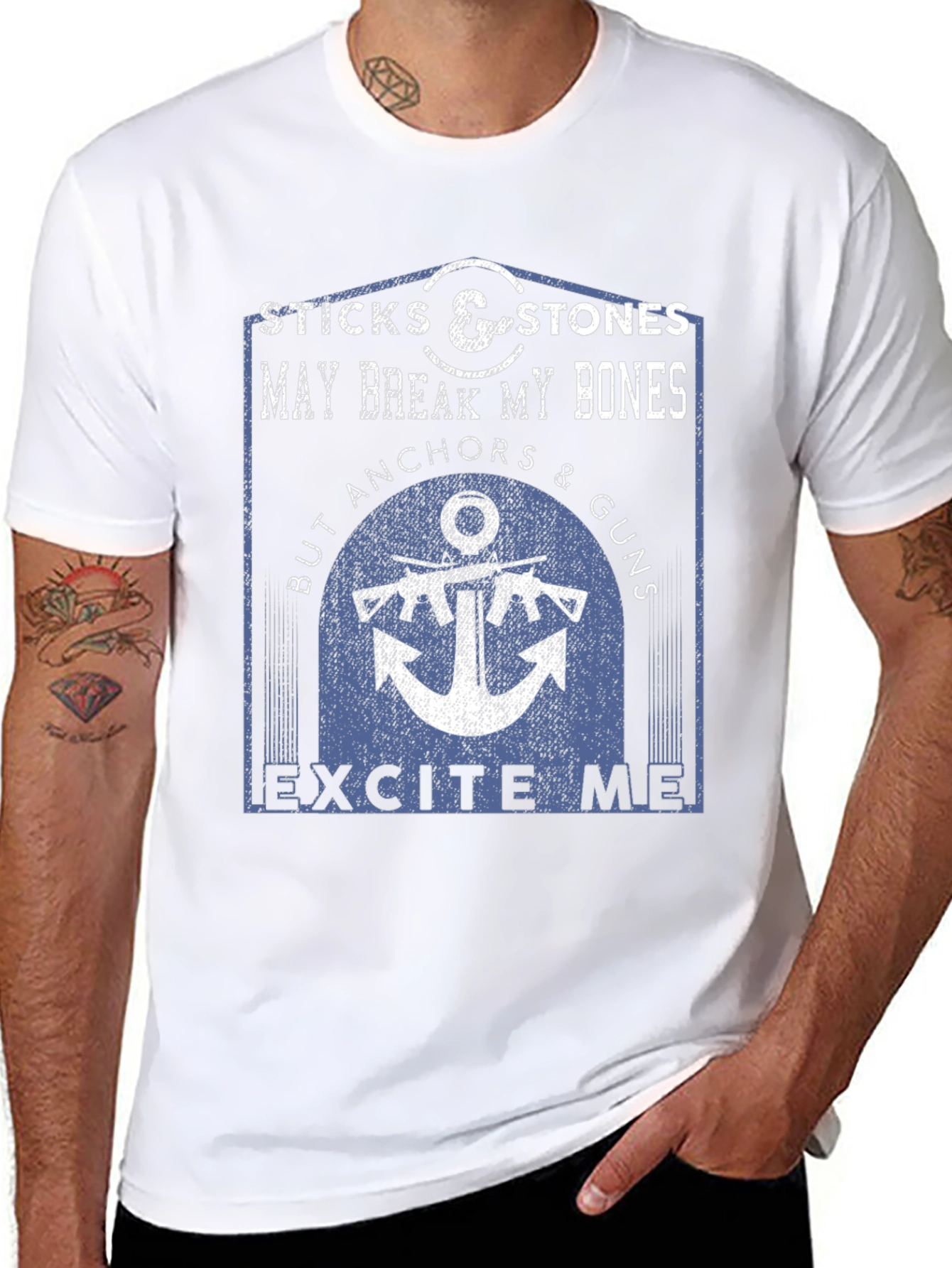 Sticks & Stones Anchor Graphic T-Shirt