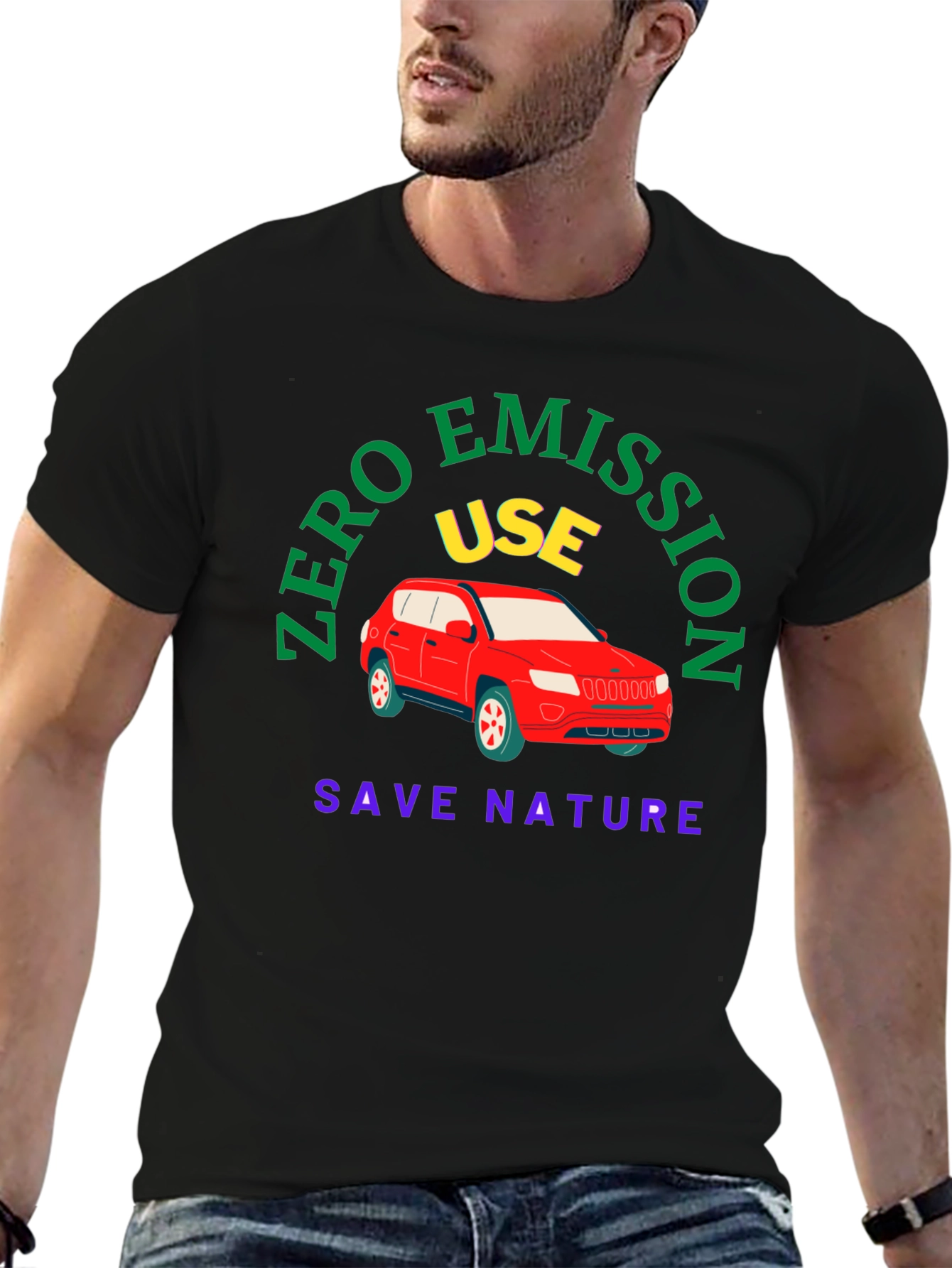 Zero Emission Tee: Save Nature Drive Electric