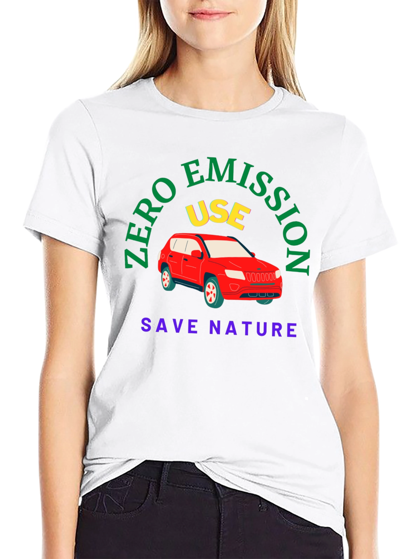 Zero Emission Tee: Save Nature Drive Electric