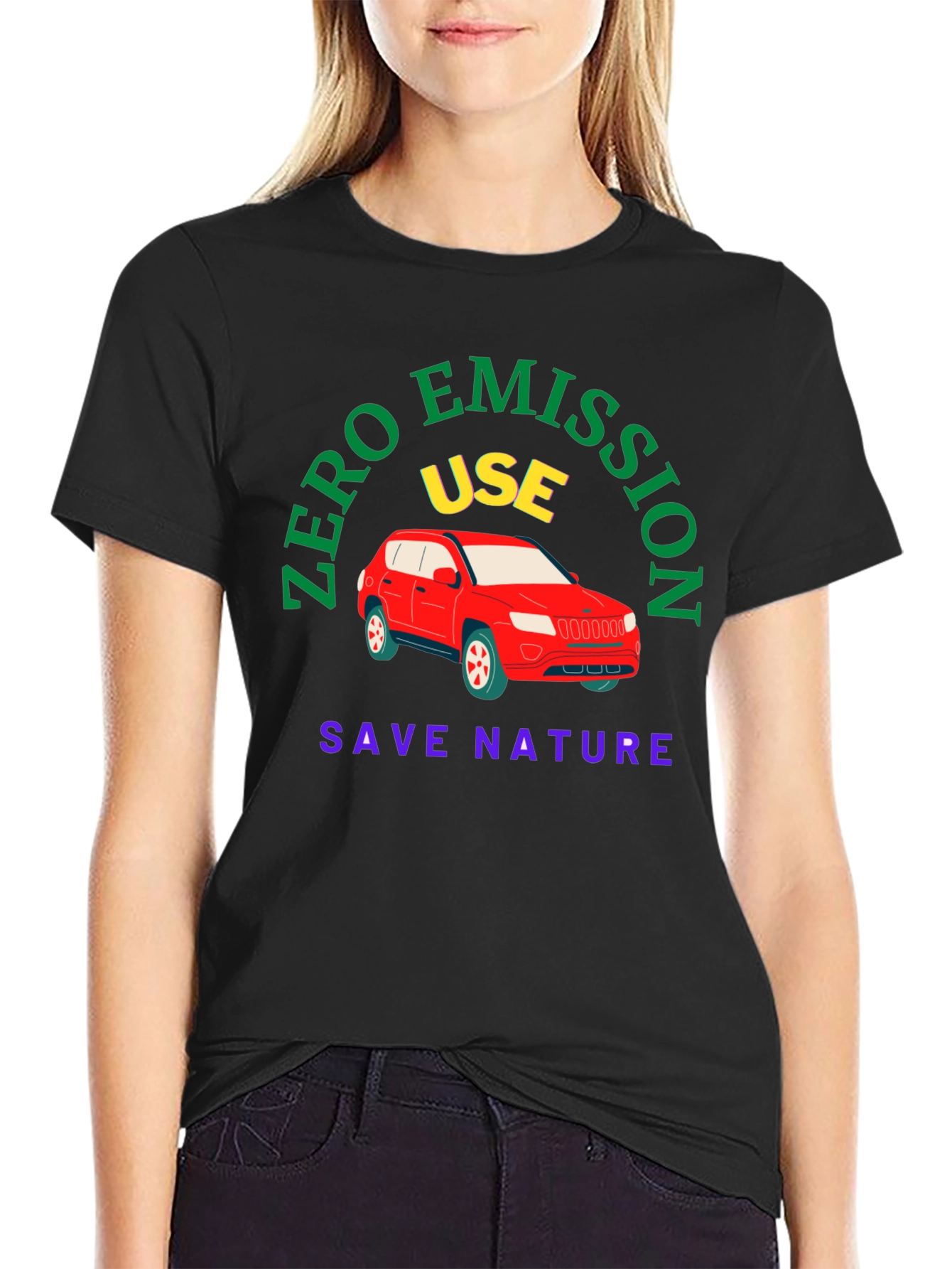 Zero Emission Tee: Save Nature Drive Electric