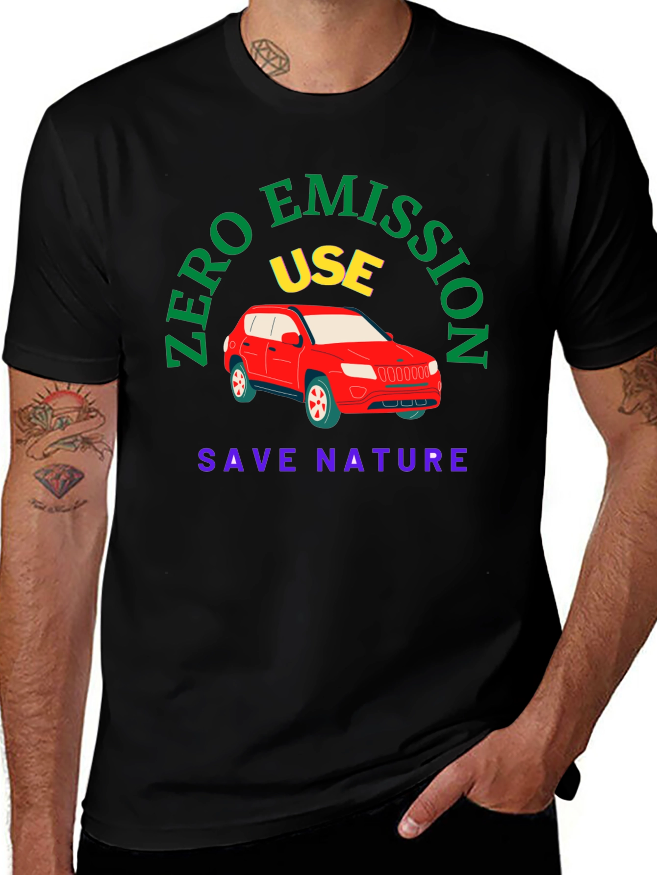 Zero Emission Tee: Save Nature Drive Electric