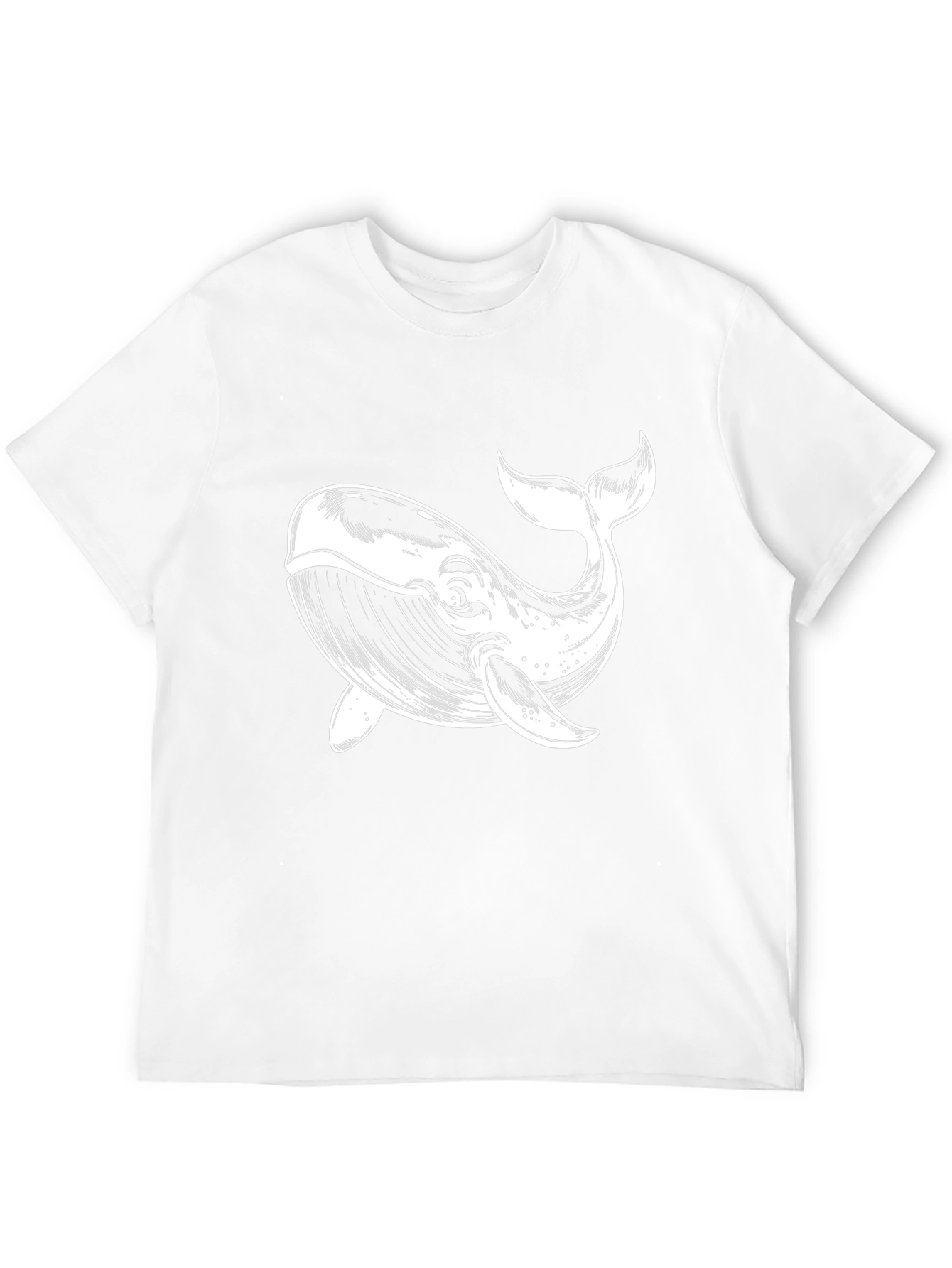 Black Whale Graphic Tee - Mens Casual T-Shirt