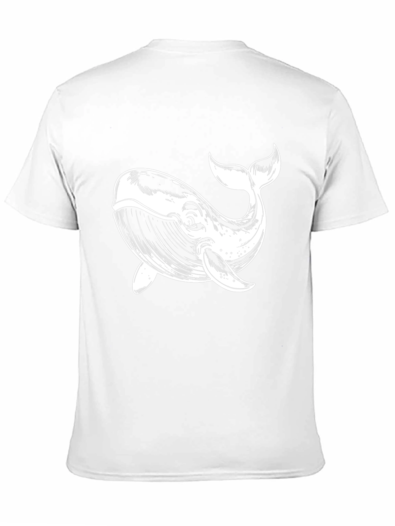 Black Whale Graphic Tee - Mens Casual T-Shirt