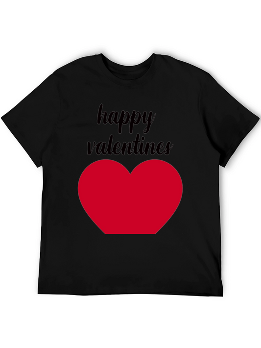 Happy Valentines Heart T-Shirt - Black