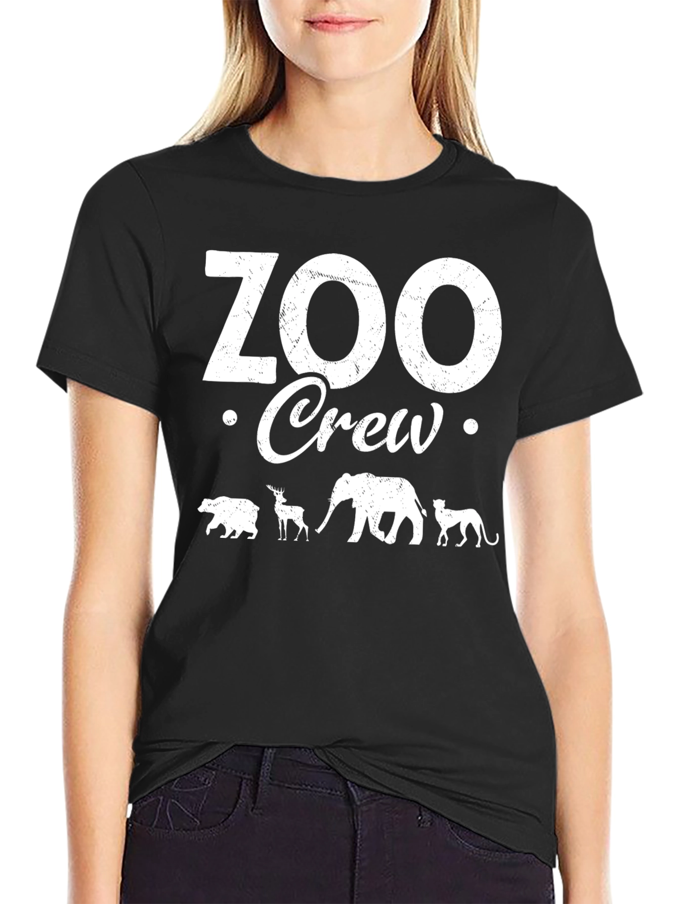 Zoo Crew T-Shirt: Animal Silhouette Design